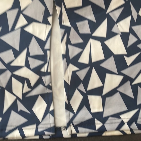 Blue, gray and white pencil skirt. Size XL, runs small. - Picture 4 of 4